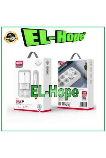Chargeur de batterie universel a' charge rapide pour TCL 30 W Travel + câble blanc type C