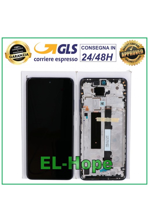 Écran tactile LCD de origine pour Xiaomi Redmi Note 9 Pro 5G 2020, cadre bleu