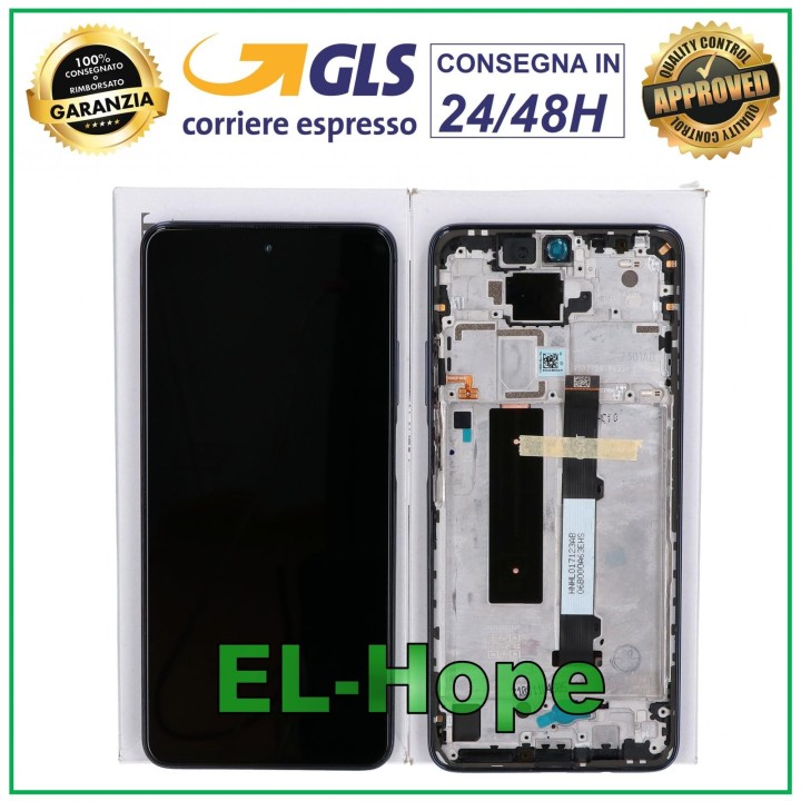 Écran tactile LCD de origine Xiaomi Redmi Note 9 Pro 5G 2020, cadre bleu