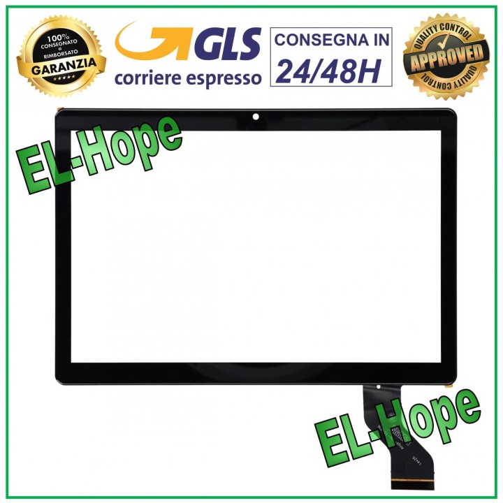 Écran tactile en verre pour tablette Goodtel G3 Digitalizer 10 pouces, noir.