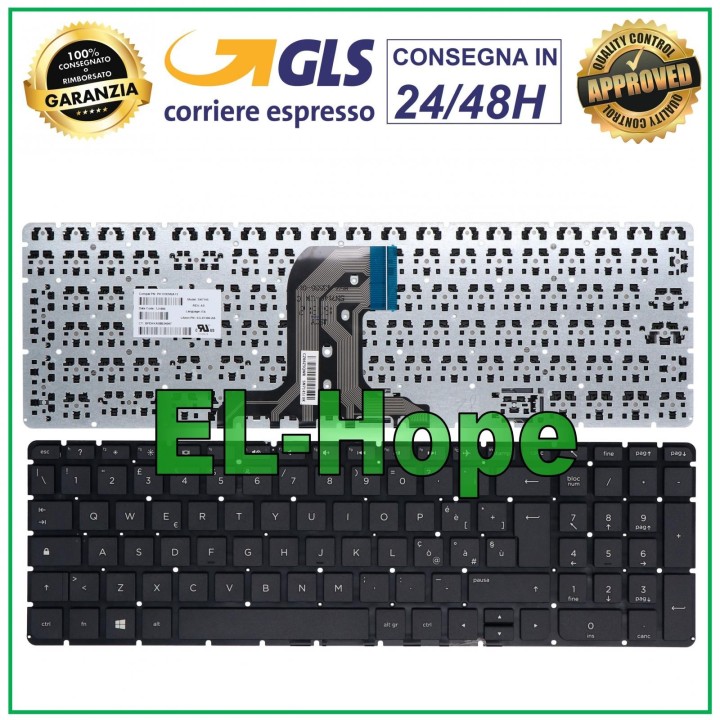CLAVIER ITALIEN POUR ORDINATEUR PORTABLE HP 15-AC 15-AF 15-AY 15-BA 250/255/TPN-C125 C122