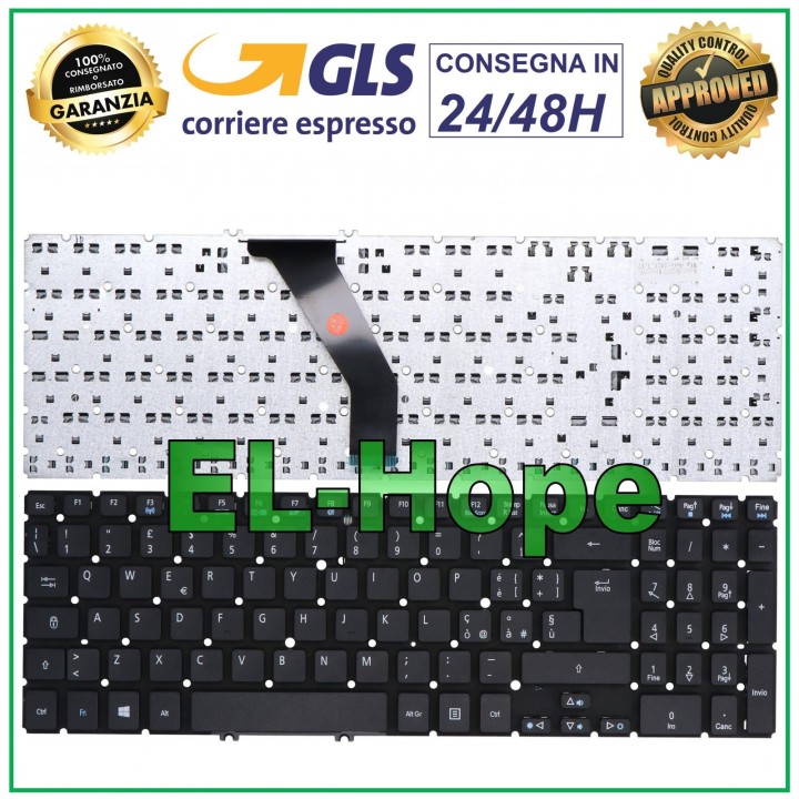 Clavier italien pour ordinateur portable ACER ASPIRE M3-581, M5-581, MA50, sans cadre - Version 1