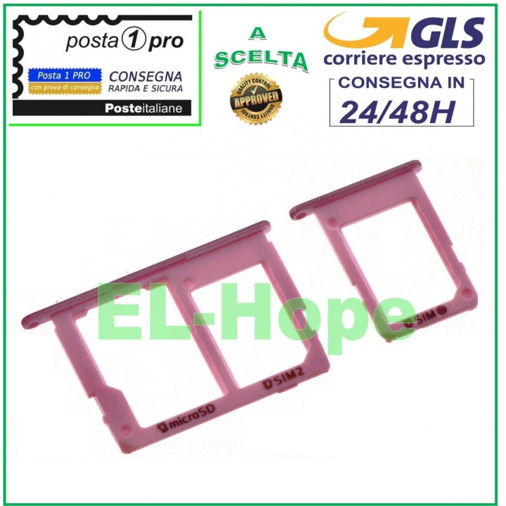 SUPPORT DE COMPARTIMENT POUR CHARIOT NANO SIM MICRO SD SAMSUNG GALAXY J5 SM J530 F 2017 ROSE