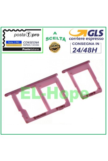 SUPPORT DE COMPARTIMENT POUR CHARIOT NANO SIM MICRO SD SAMSUNG GALAXY J7 SM J730 F 2017 ROSE