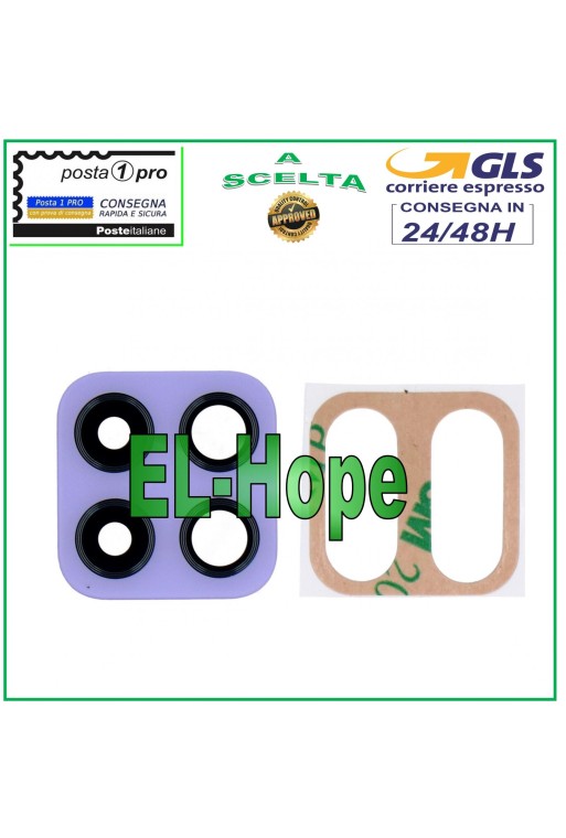 Verre de objectif de appareil photo arrie're pour Samsung Galaxy F22 SM-E225 Violet