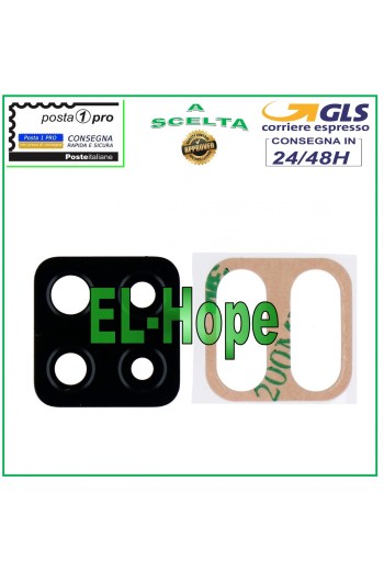 Objectif de came'ra arrie're en verre pour Samsung Galaxy M42 SM M426 Noir