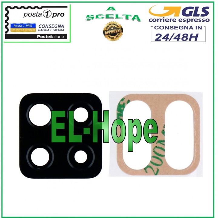 Objectif de came'ra arrie're en verre pour Samsung Galaxy M42 SM M426 Noir