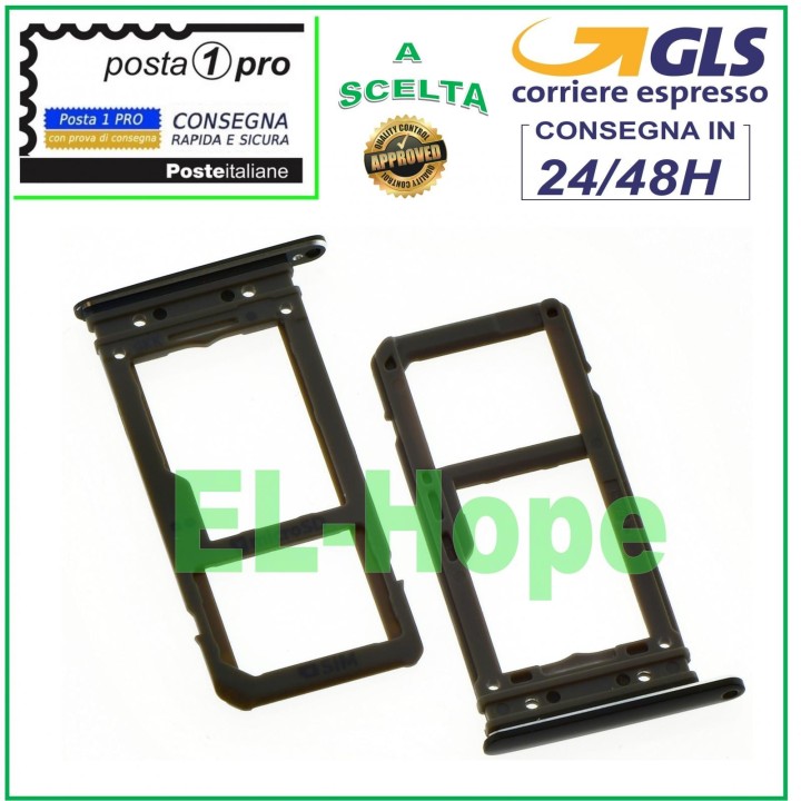 COMPARTIMENT POUR CARTE SLOT + CARTE MICRO SD SAMSUNG GALAXY S8 PLUS SM-G955F NOIR