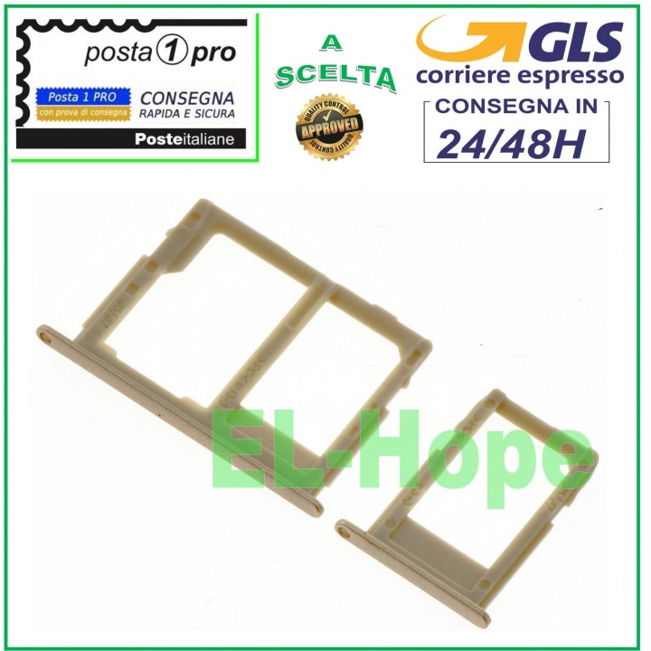 COMPARTIMENT POUR CHARIOT À FENTES SUPPORT NANO SIM CARTE SD SAMSUNG GALAXY J7 SM J730 F 2017 OR