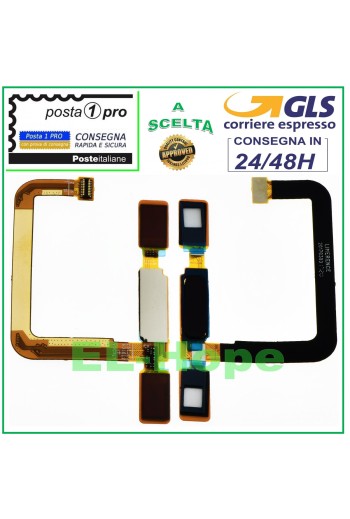Capteur de empreintes digitales pour cle' de maison plate Nokia 6 2017 ZFFE476 Noir