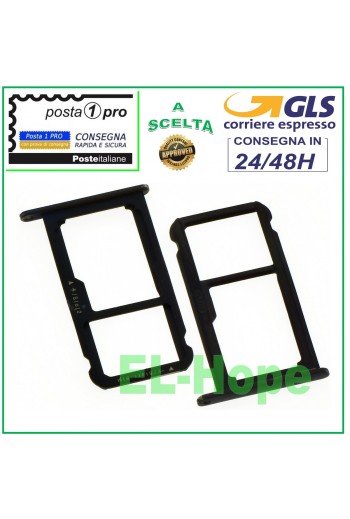 Compartiment pour carte nano SIM et micro SD pour Huawei P10 VTR-L09 L10 L29 Noir