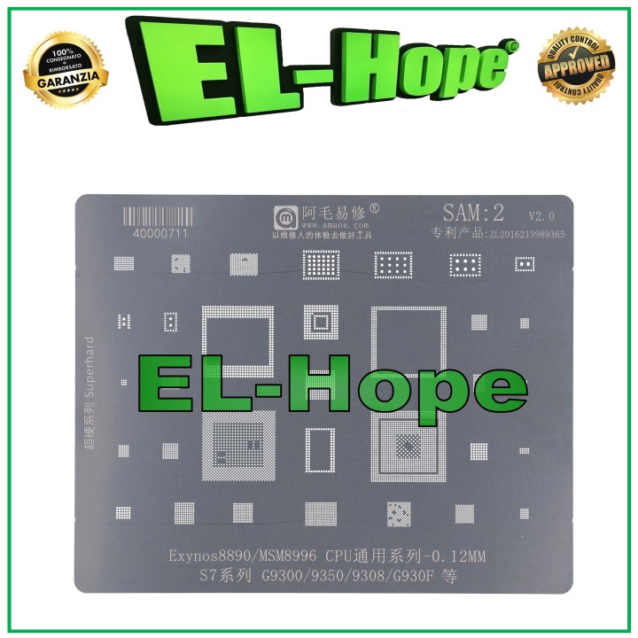 CARTE MÈRE À COUCHE DE POCHOIR EXYNOS 8890 AMAOE SAM2 POUR SAMSUNG S7 SM-G930 MSM8996