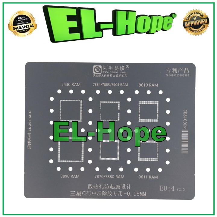 POCHOIR REBALLING COUCHE AMAOE EU4 POUR SAMSUNG EXYNOS 8890 7870 7880 9611