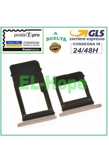 Compartiment pour carte SIM et carte SD pour Samsung Galaxy A7 2017 SM A720 F Or rose