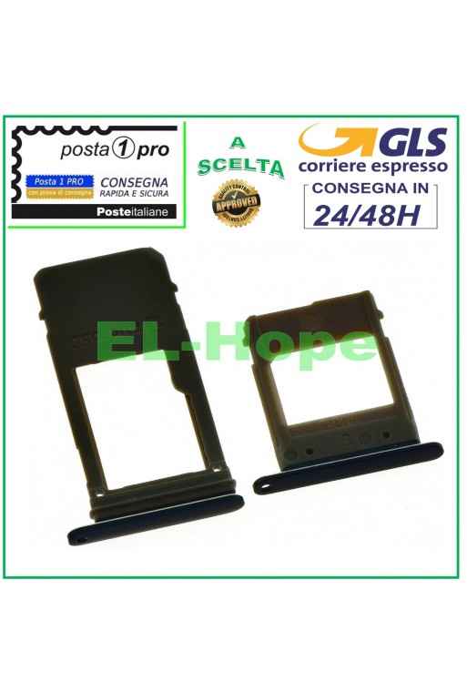 SUPPORT CARTE SIM + MICRO SD POUR SAMSUNG GALAXY A7 2017 SM A720 F NOIR