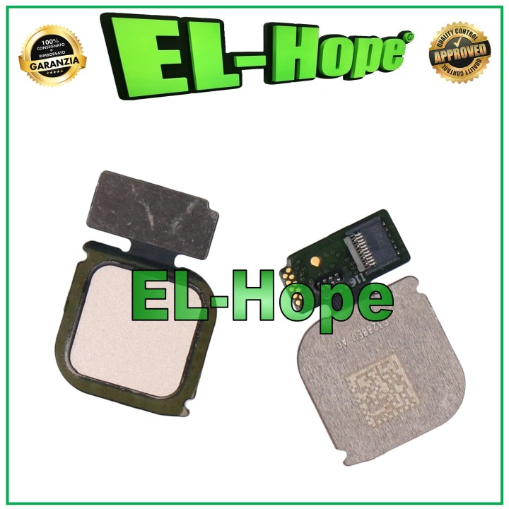 Cle' plate avec capteur de empreintes digitales pour Huawei P10 Lite WAS-LX1A Or