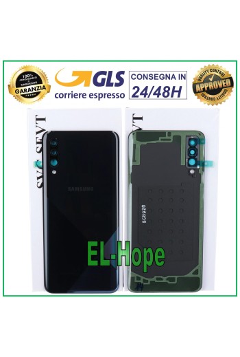 Coque arrie're originale en verre noir pour Samsung Galaxy A30S SM-A307