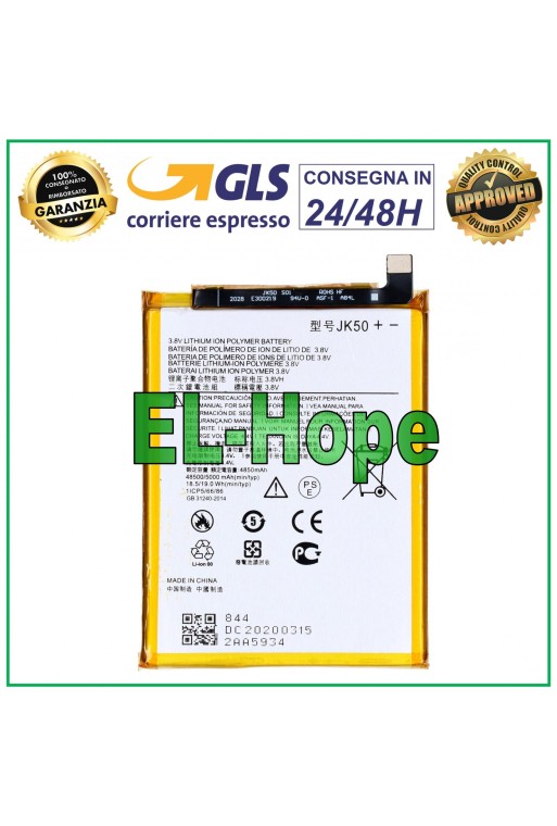 Batterie JK50 pour Motorola Moto E7 Power XT2097, 5 000 mAh, e'quivalente a' le originale 