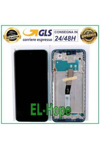 Écran LCD et tactile de origine pour Xiaomi Redmi Note 9 Pro Max M2003J6B1I, cadre bleu