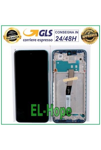 Écran LCD de origine Xiaomi Redmi Note 10 Lite + e'cran tactile cadre bleu