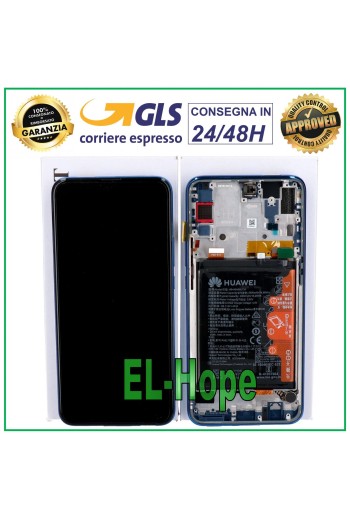 Cadre de affichage LCD et batterie de origine Huawei Y9 Prime Écran tactile Écran bleu