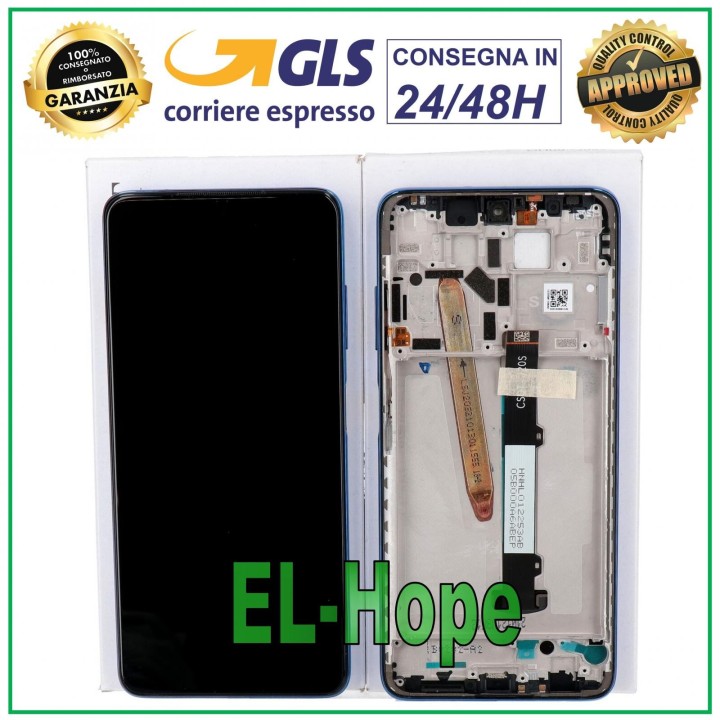 ÉCRAN LCD + CADRE ORIGINAL XIAOMI POCO X3 M2007J20CG M2007J20CT TACTILE BLEU