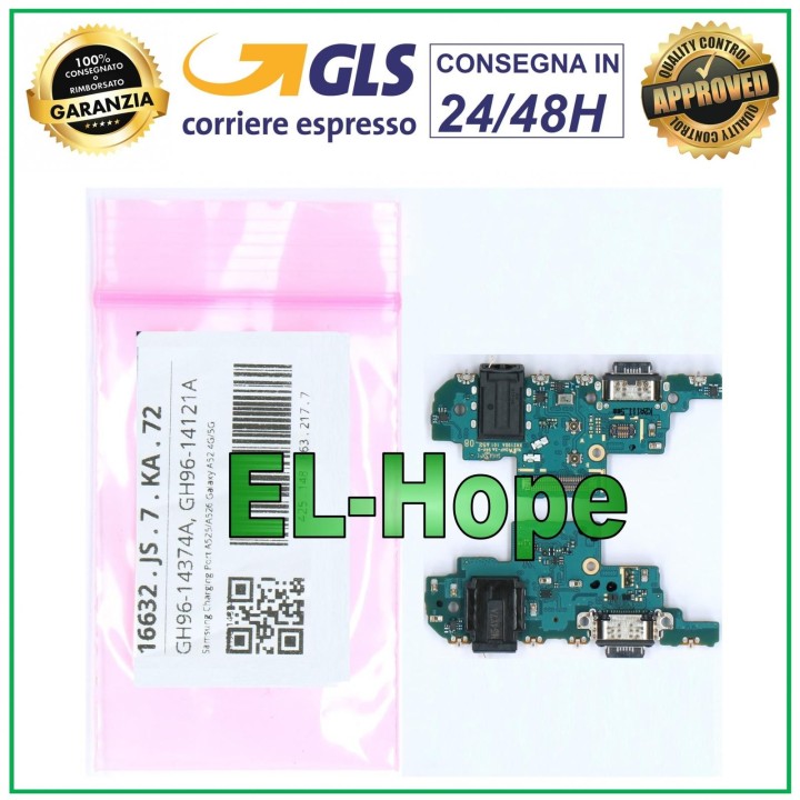 Connecteur de charge Dock de origine pour Samsung Galaxy A52 5G SM A526 A526F B