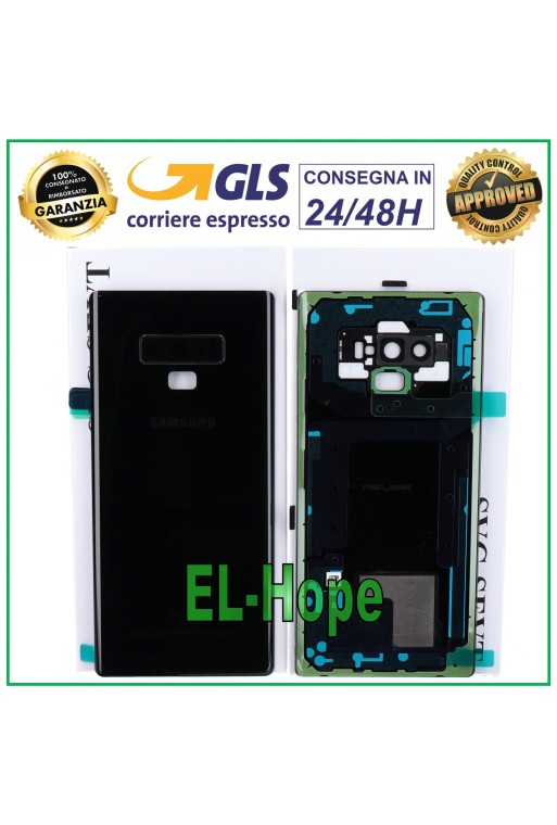 Coque arrie're et cache batterie de origine pour Samsung Galaxy Note 9 SM-N960, noir