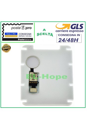 Bouton de accueil plat pour iPhone 7, 7 Plus, 8, 8 Plus, sixie'me ge'ne'ration, blanc