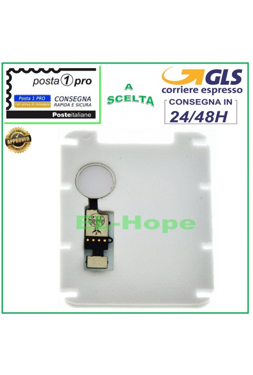 Bouton de accueil plat pour iPhone 7, 7 Plus, 8, 8 Plus, sixie'me ge'ne'ration, blanc