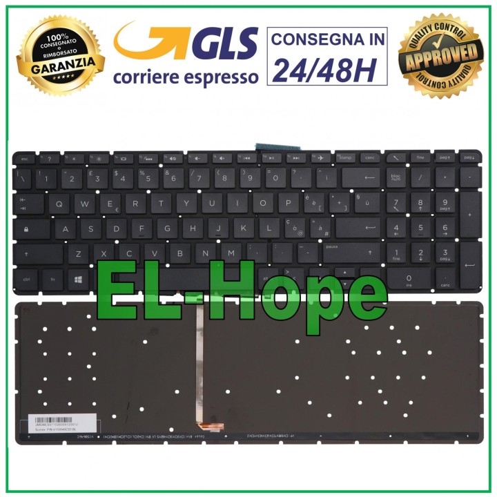 Clavier ITA pour ordinateur portable HP se'rie 15-AB, 15-AK, 15-AN, 15-AU, 15-BC, re'troe'clairage