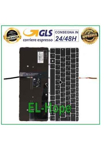 Clavier italien pour HP EliteBook 6037B0113601, cadre re'troe'claire' noir