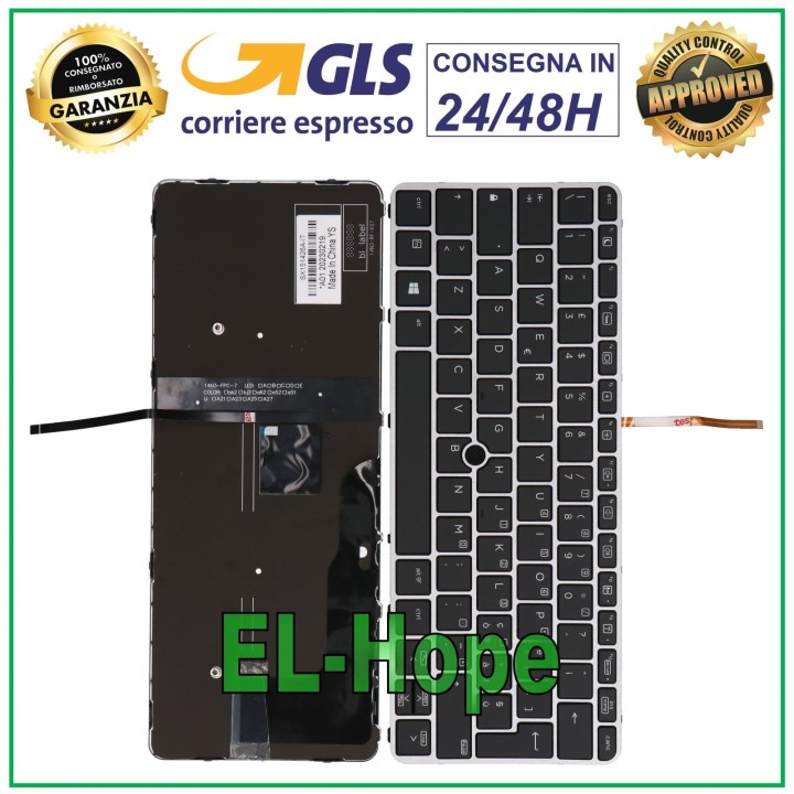 Clavier italien pour HP EliteBook 826631 815391 001, cadre re'troe'claire' noir