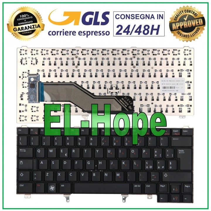 Clavier ITA pour ordinateur portable Dell Latitude E5420M, E5430, E5520, E6230, E6330, E6320