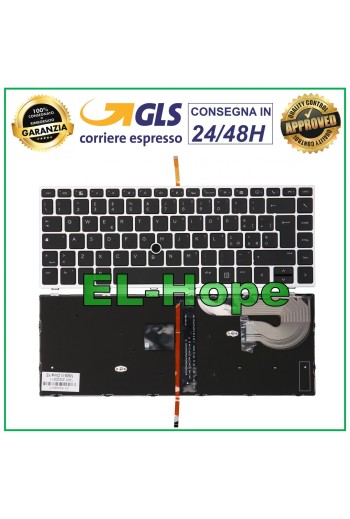 Clavier italien noir pour ordinateur portable HP EliteBook 745 G5 G6 / EliteBook 840 G5-G6