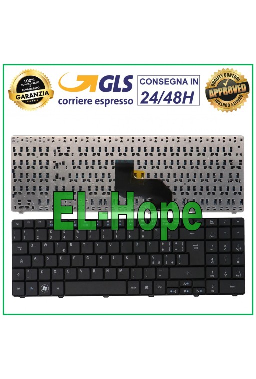 Clavier italien pour ordinateur portable ACER EXTENSA E725 E727 G430 G525 G625 G627 G630 G725 Noir