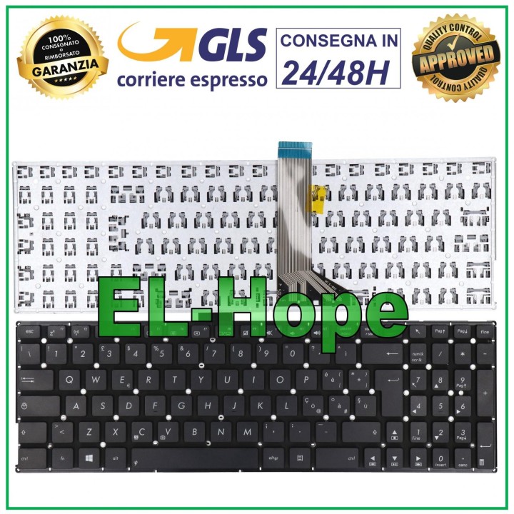 Clavier italien pour ordinateur portable ASUS X553M X553MA K553M K553MA F553M F553MA Noir