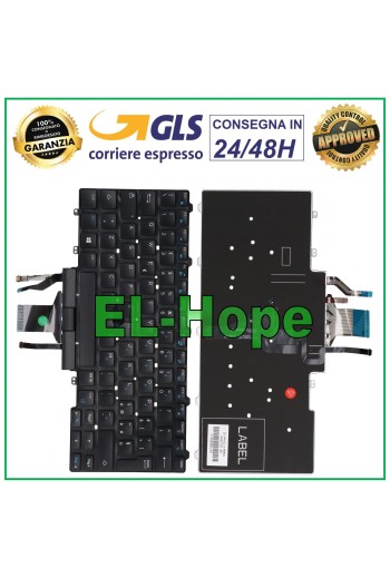 Clavier italien Dell Latitude 3340, 3350, E5450, E5470, E7250, E7450, E7470, DE277-IT