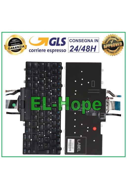 Clavier italien Dell Latitude 3340, 3350, E5450, E5470, E7250, E7450, E7470, DE277-IT