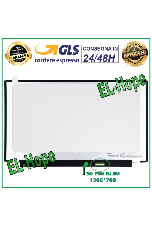 Écran LCD NT156WHM-N42 pour ordinateur portable 15,6 pouces, 30 broches, fin, 1366 x 768, HD LED