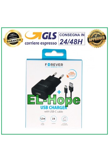 Chargeur de batterie de voyage universel pour TCL 5 V 10 W + câble USB type C 1,2 m noir