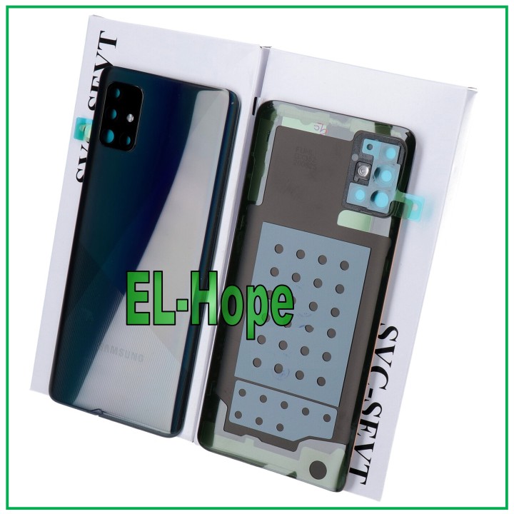 Coque arrie're et cache batterie de origine pour Samsung Galaxy A51 SM-A515, noir prisme