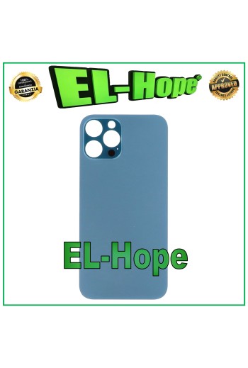 Vitre arrie're pour iPhone 12 Pro Max, grand trou, bleu Pacifique