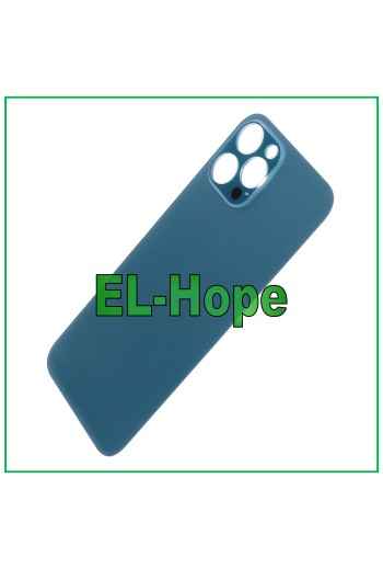 Vitre arrie're pour iPhone 12 Pro Max, grand trou, bleu Pacifique
