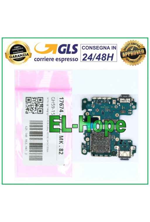 Lecteur SIM + connecteur Dock Service de origine Samsung Galaxy A53 5G SM A536 B