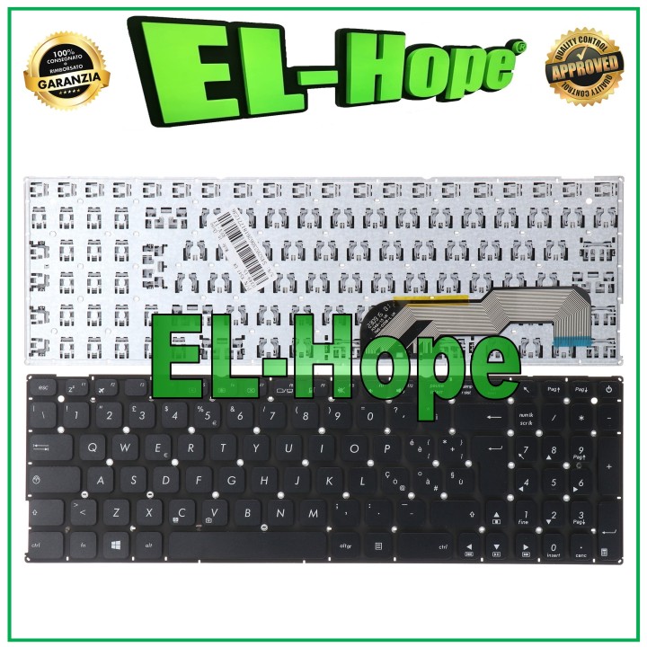 Clavier italien pour ordinateur portable ASUS F541, F541S, F541U, A541, A541S, A541U, noir