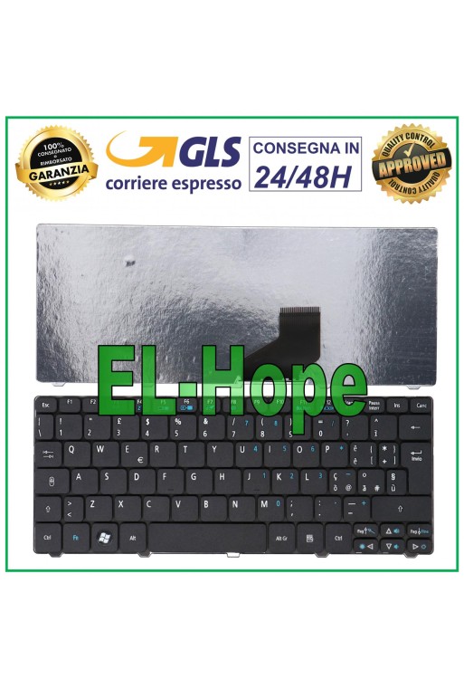 Clavier italien pour ordinateur portable Packard Bell Ze6a/Pav80, noir