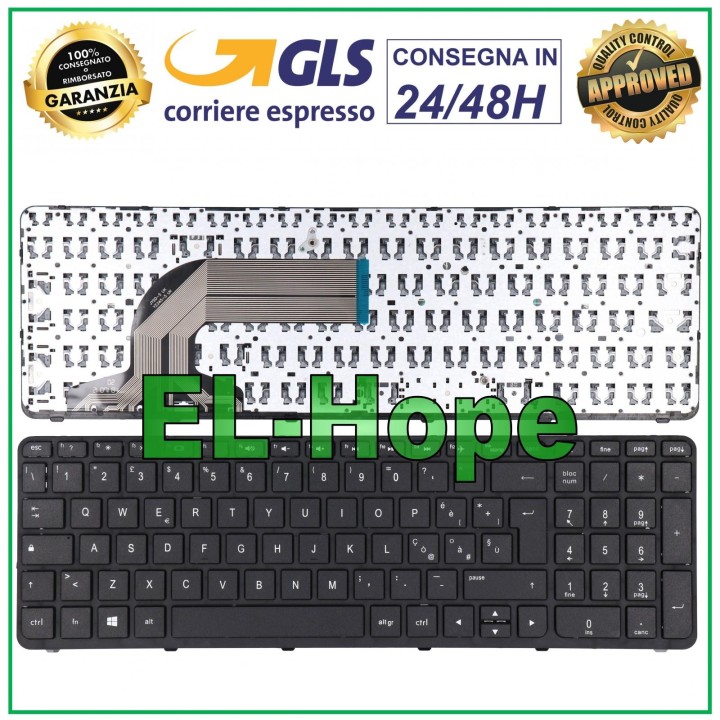 Clavier italien noir pour ordinateur portable HP Pavilion 15-N01, 15-N2, 15-N02, 15-N0, 15-E07
