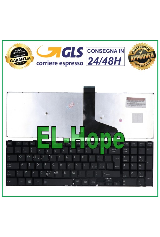 CLAVIER ITA ORDINATEUR PORTABLE TOSHIBA SATELLITE C70 L50 L55 L70 L75 M50 U50 E50 E55 NOIR