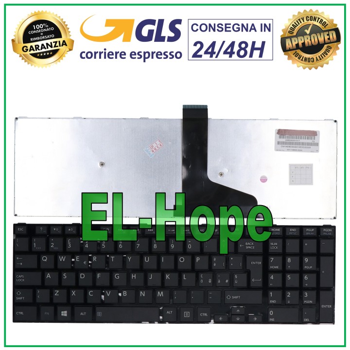 ORDINATEUR PORTABLE TOSHIBA SATELLITE S50 S50T S55 S70 S70T S75 S75T NOIR AVEC CLAVIER ITALIEN